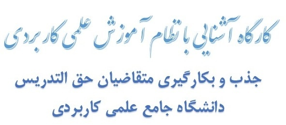 برگزاری دوره آموزشی تربیت مدرس آشنایی با نظام علمی کاربردی به میزبانی دانشگاه جامع علمی کاربردی واحد استان فارس