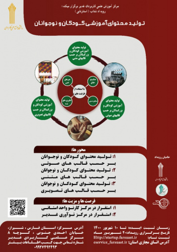 اولین رویداد شتاب (استارت آپی) تولید محتوای آموزشی کودکان و نوجوانان در مرکز آموزش علمی کاربردی غدیر برگزار شد