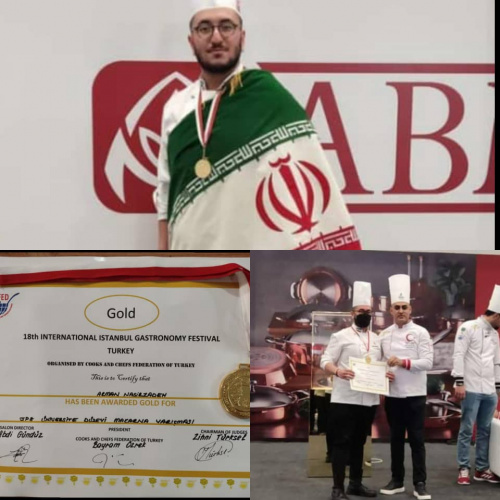 کسب مدال طلای فستیوال جهانی پاستای دست ساز توسط دانشجوی مرکزآموزش علمی کاربردی مجتمع صنعتی پروتئینی شام شام